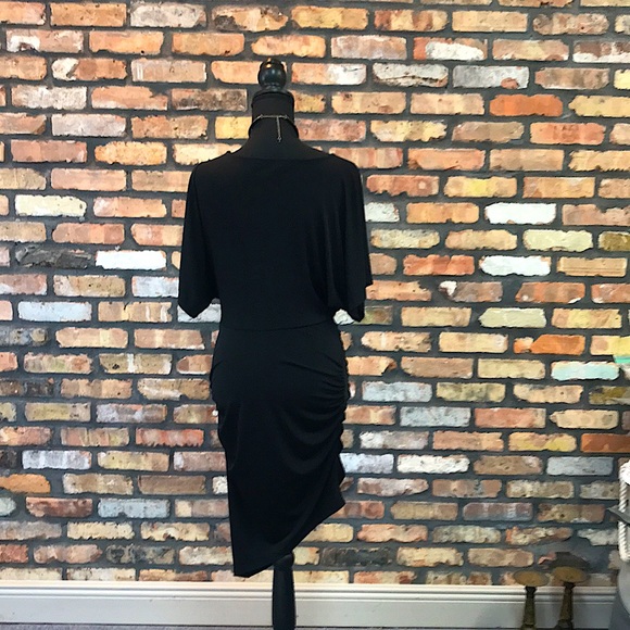 Forever 21 Black Body Con Ruche Dress - Medium - Picture 5 of 6